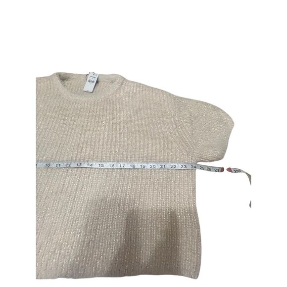 Express Womans Sweater Natural/Silver Flex  Sz L NWT - Picture 4 of 6